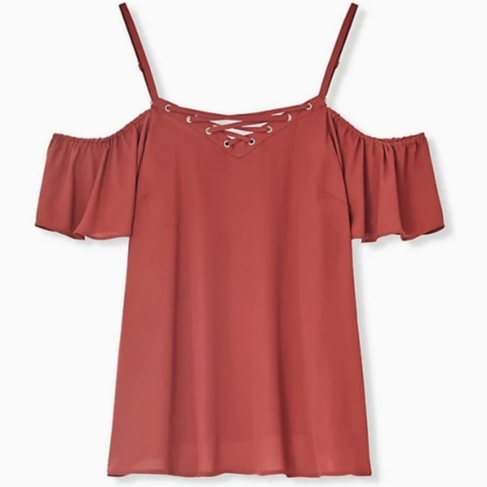 Torrid Lattice Cold Shoulder Top sz2